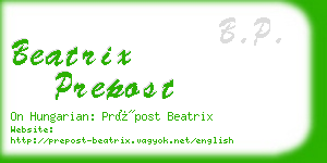 beatrix prepost business card